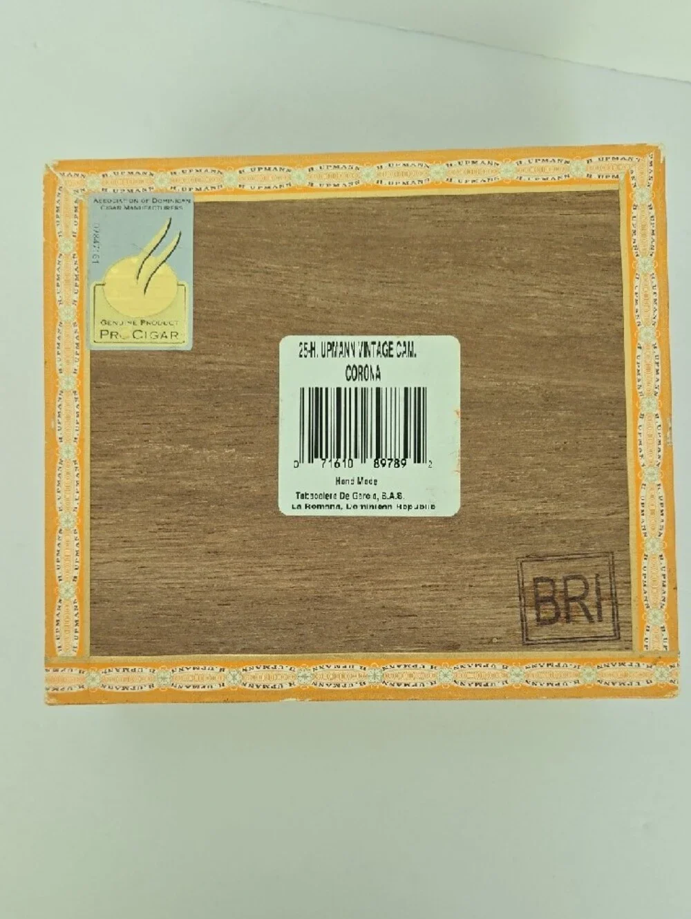Vintage H. Upmann Vintage Cameroon Empty Cigar Craft Box
